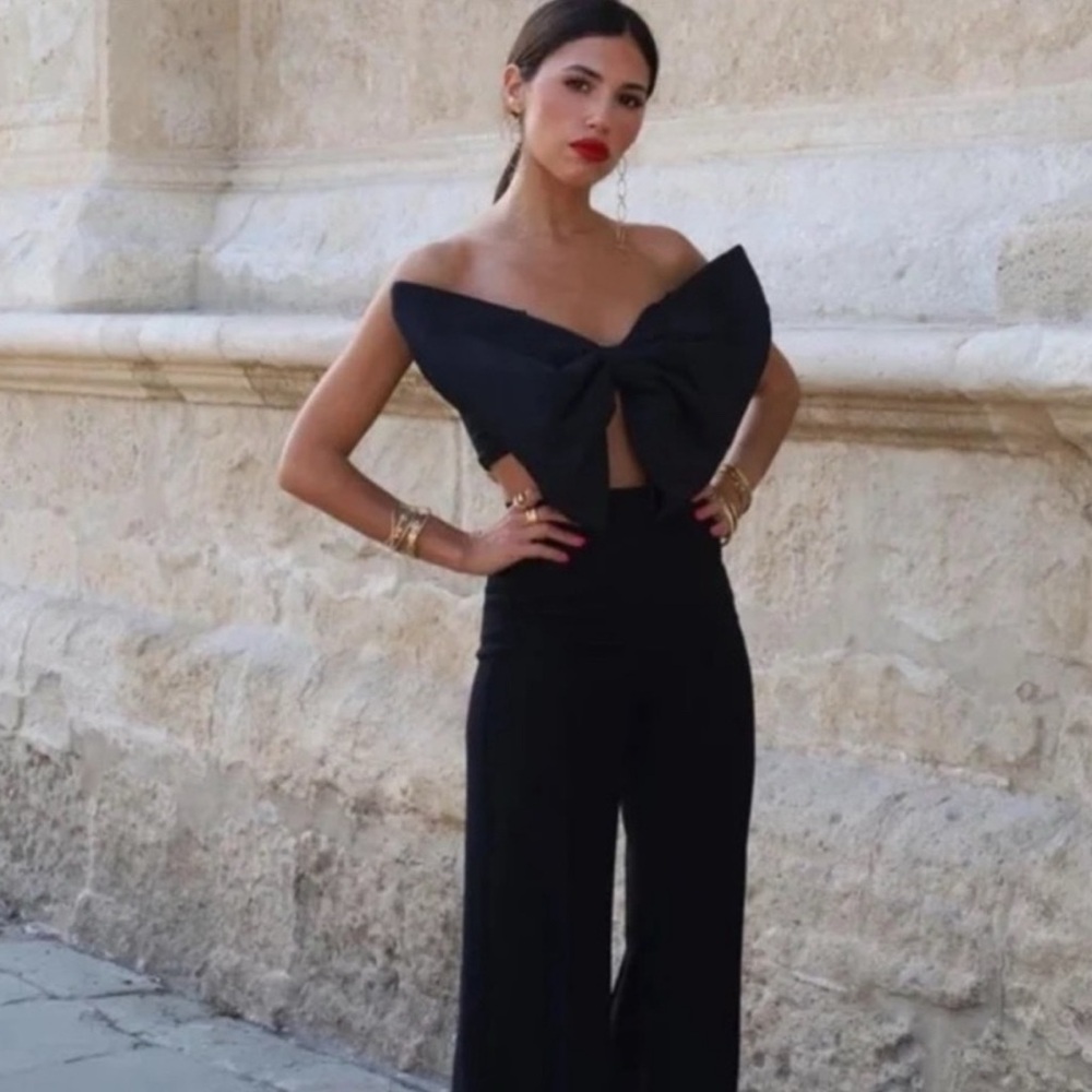 Zara Limited Edition Bandeau Top With Bow